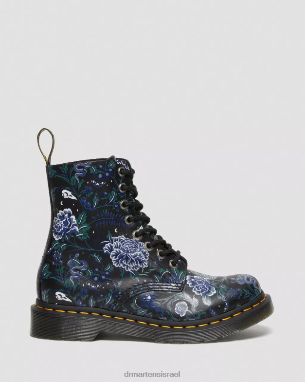 מגפי שרוכים פרחוניים מבית פסקל 1460 Dr. Martens צללית פרחונית פנטום שחורה הַנעָלָה N8BB888