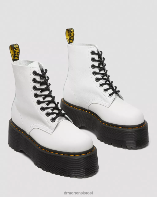 מגפי פלטפורמה מעור פסקל מקס 1460 Dr. Martens פיזה לבנה הַנעָלָה N8BB890