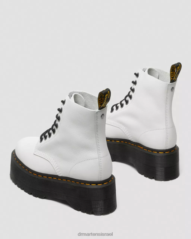 מגפי פלטפורמה מעור פסקל מקס 1460 Dr. Martens פיזה לבנה הַנעָלָה N8BB890