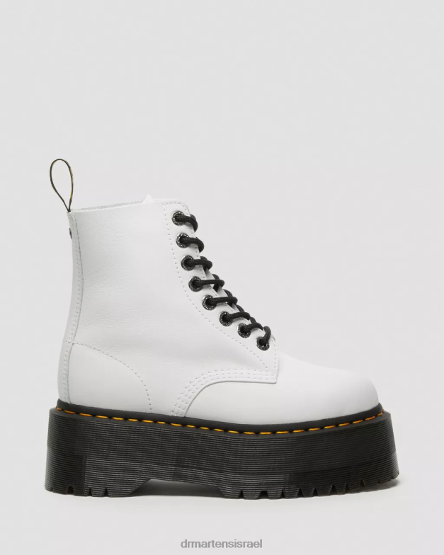 מגפי פלטפורמה מעור פסקל מקס 1460 Dr. Martens פיזה לבנה הַנעָלָה N8BB890