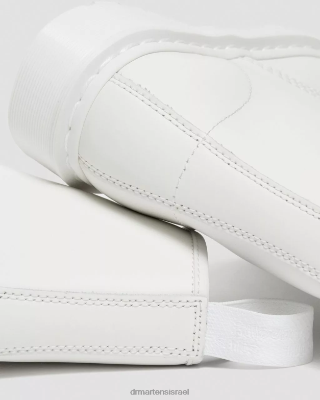 מגפי שרוכים מעור חלק מונו 1460 Dr. Martens לבן חלק הַנעָלָה N8BB894