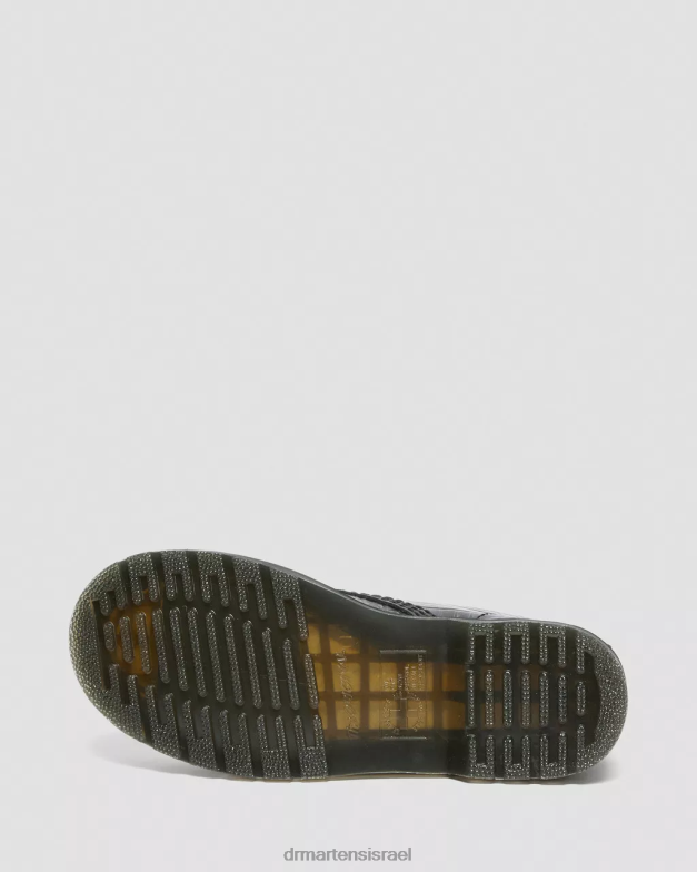 מגפי שרוכים מעור 1460 קרוקס Dr. Martens gunmetal קרוק פראי הַנעָלָה N8BB8163