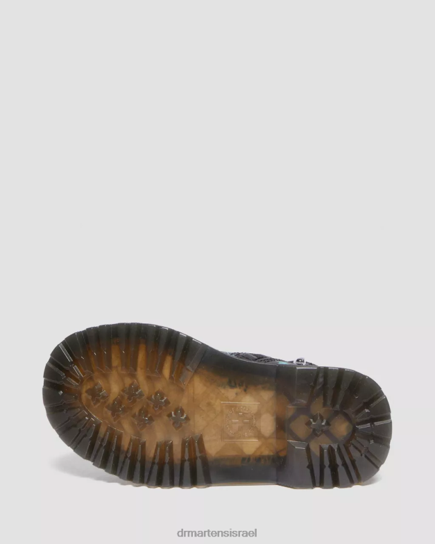 לפעוט 1460 זוהר בחושך מגפיים עם שרוכים Dr. Martens מאש אפ פרחוני שחור k hydro הַנעָלָה N8BB8420