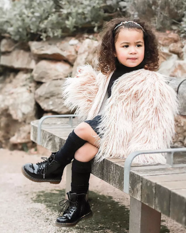 מגפי שרוכים מעור לקט לפעוט 1460 Dr. Martens lucido שחור & פטנט מנורה הַנעָלָה N8BB8404