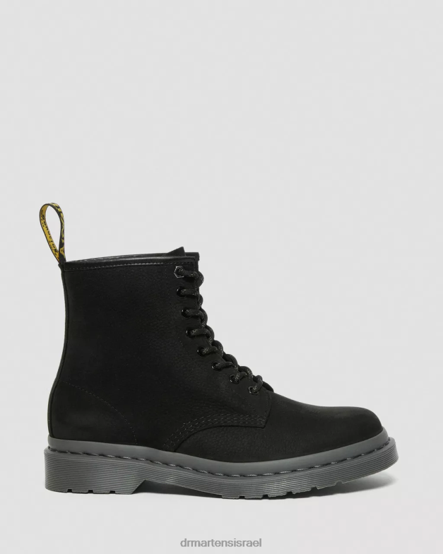 מגפי שרוכים מעור נובוק מונו 1460 Dr. Martens נובוק טחון שחור wp הַנעָלָה N8BB8107