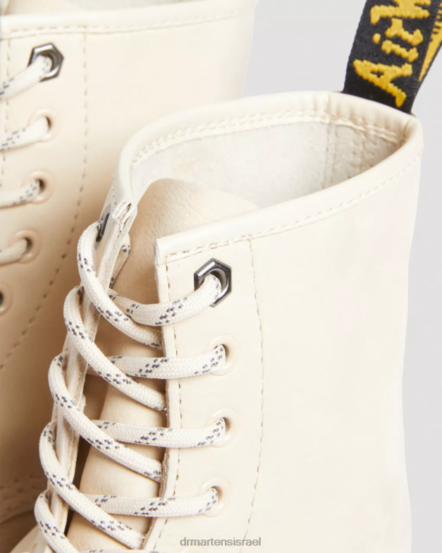 מגפי שרוכים מעור נובוק מונו 1460 Dr. Martens קלף בז' טחון נובוק wp הַנעָלָה N8BB8146