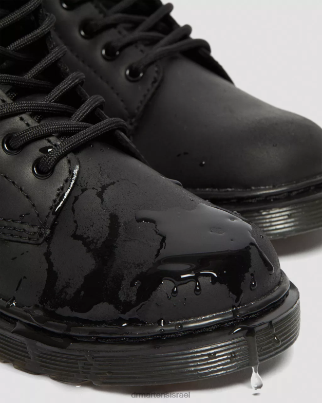מגפי ג'וניור 1460 מצופים פרווה מלאכותית Dr. Martens הרפובליקה השחורה wp הַנעָלָה N8BB8433