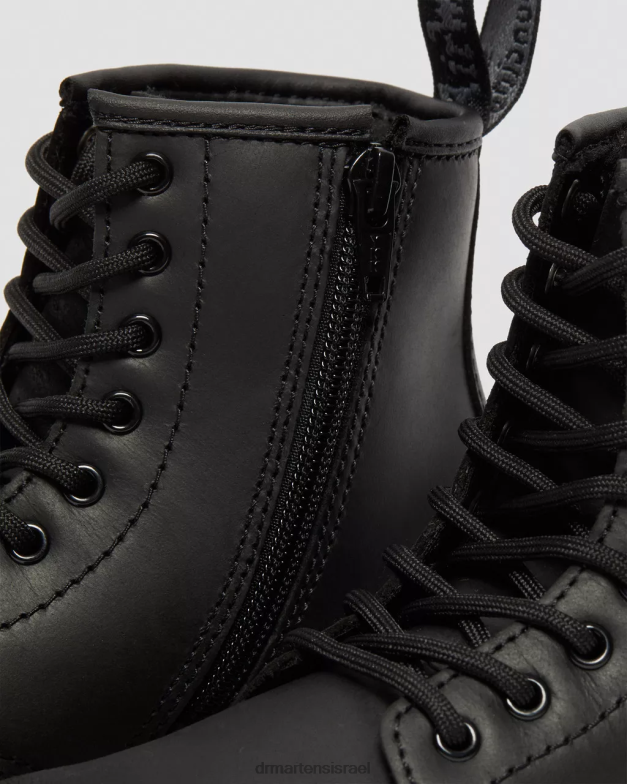 מגפי ג'וניור 1460 מצופים פרווה מלאכותית Dr. Martens הרפובליקה השחורה wp הַנעָלָה N8BB8433