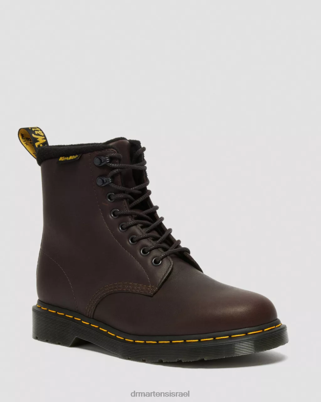 מגפי שרוכים מעור 1460 פסקל Dr. Martens גבורה חום כהה wp הַנעָלָה N8BB874