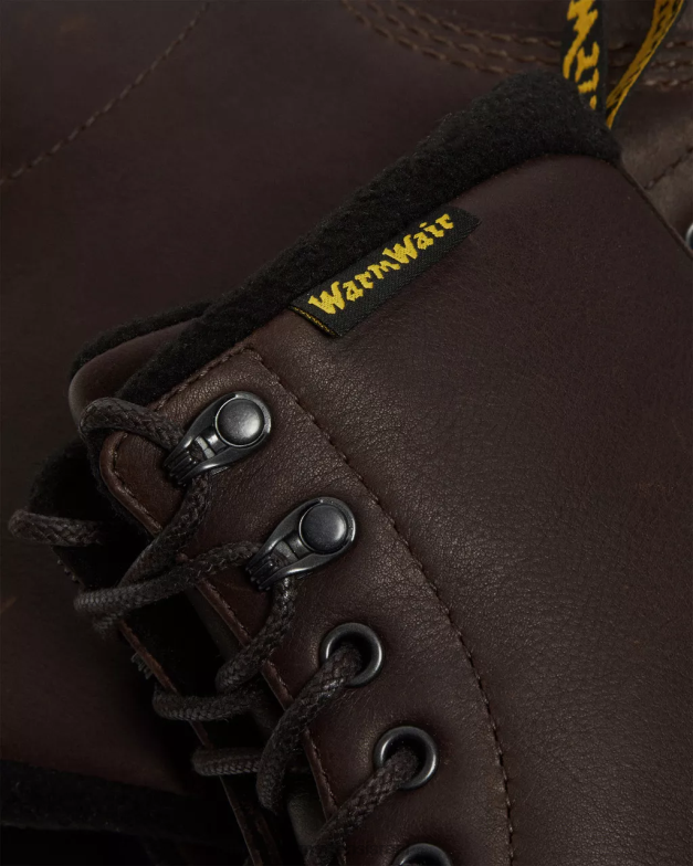 מגפי שרוכים מעור 1460 פסקל Dr. Martens גבורה חום כהה wp הַנעָלָה N8BB874
