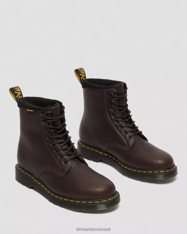 מגפי שרוכים מעור 1460 פסקל Dr. Martens גבורה חום כהה wp הַנעָלָה N8BB874