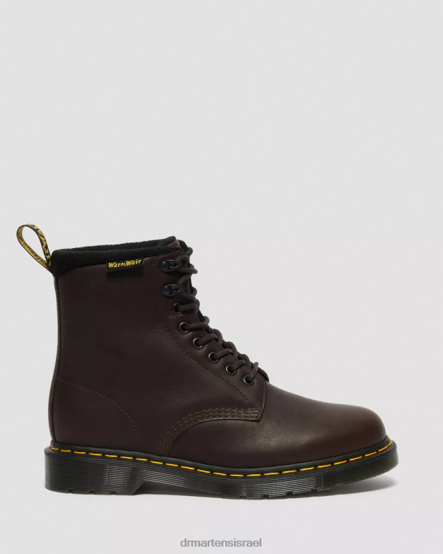 מגפי שרוכים מעור 1460 פסקל Dr. Martens גבורה חום כהה wp הַנעָלָה N8BB874