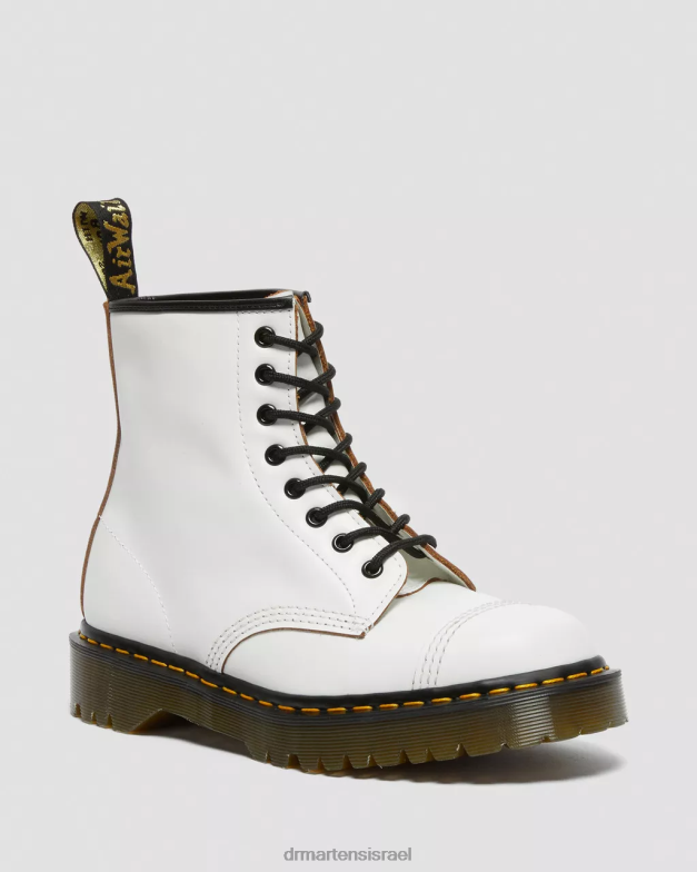 1460 bex תוצרת אנגליה מגפיים לשרוך כובע בוהן Dr. Martens קווילון לבן הַנעָלָה N8BB8131