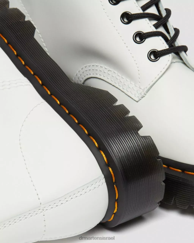 מגפי פלטפורמה מעור חלק 1460 bex Dr. Martens לבן חלק הַנעָלָה N8BB8183
