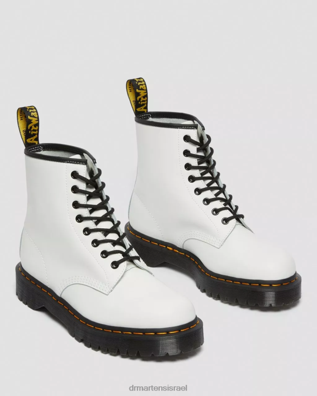מגפי פלטפורמה מעור חלק 1460 bex Dr. Martens לבן חלק הַנעָלָה N8BB8183