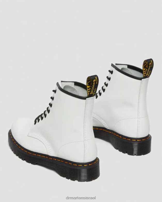 מגפי פלטפורמה מעור חלק 1460 bex Dr. Martens לבן חלק הַנעָלָה N8BB8183