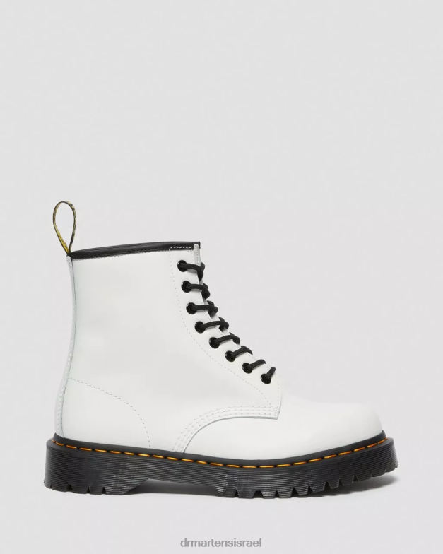 מגפי פלטפורמה מעור חלק 1460 bex Dr. Martens לבן חלק הַנעָלָה N8BB8183