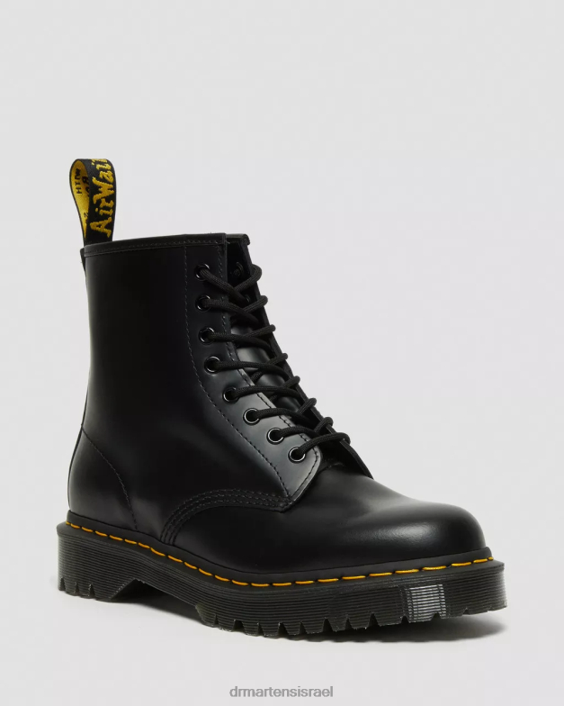 מגפי פלטפורמה מעור חלק 1460 bex Dr. Martens שחור חלק הַנעָלָה N8BB876