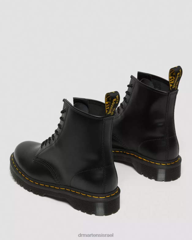 מגפי פלטפורמה מעור חלק 1460 bex Dr. Martens שחור חלק הַנעָלָה N8BB876