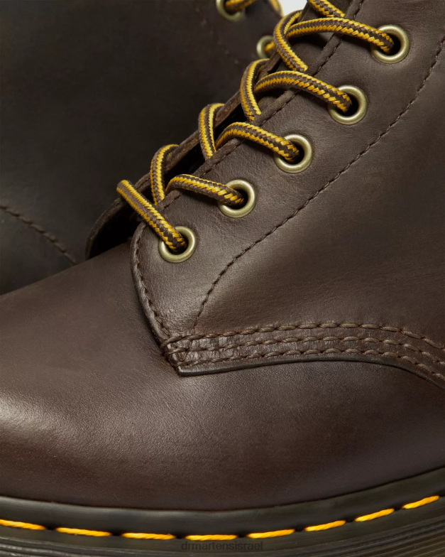 מגפי שרוכים מעור 1460 bex crazy horse Dr. Martens סוס משוגע חום כהה הַנעָלָה N8BB855