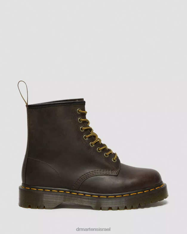 מגפי שרוכים מעור 1460 bex crazy horse Dr. Martens סוס משוגע חום כהה הַנעָלָה N8BB855