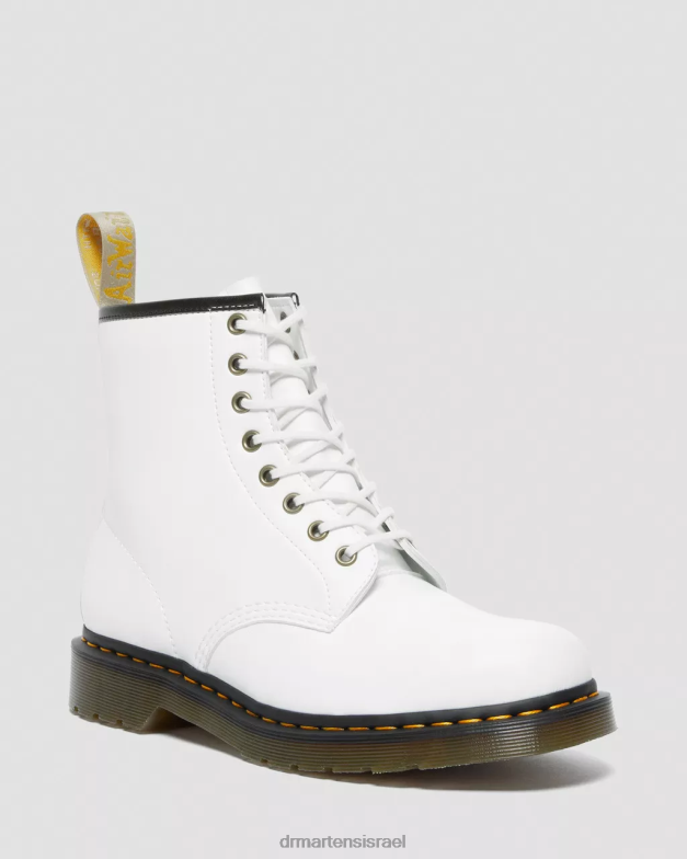 מגפי שרוכים טבעוניים 1460 kemble Dr. Martens קמבל לבן הַנעָלָה N8BB8115