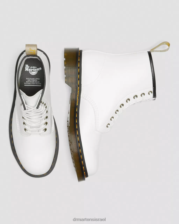 מגפי שרוכים טבעוניים 1460 kemble Dr. Martens קמבל לבן הַנעָלָה N8BB8115