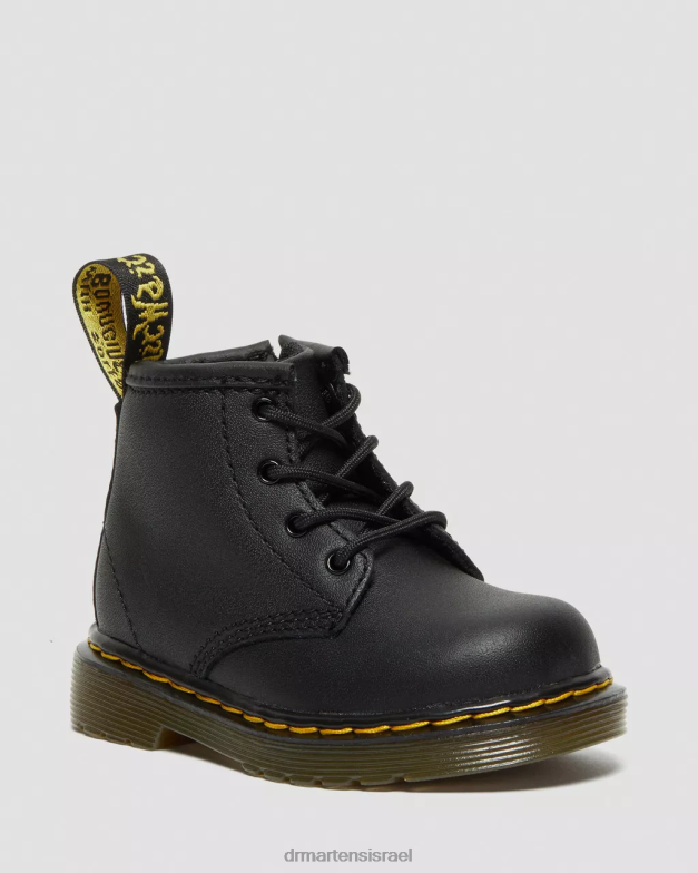 מגפי שרוכים מעור לתינוק 1460 softy t Dr. Martens שחור softy t הַנעָלָה N8BB8392