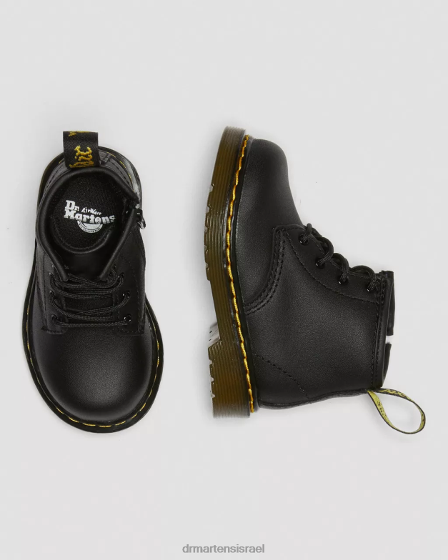 מגפי שרוכים מעור לתינוק 1460 softy t Dr. Martens שחור softy t הַנעָלָה N8BB8392