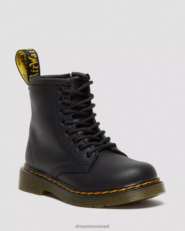 מגפי שרוכים מעור פעוט 1460 softy t Dr. Martens שחור softy t הַנעָלָה N8BB8401