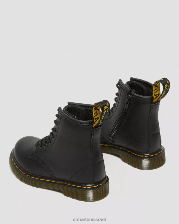 מגפי שרוכים מעור פעוט 1460 softy t Dr. Martens שחור softy t הַנעָלָה N8BB8401