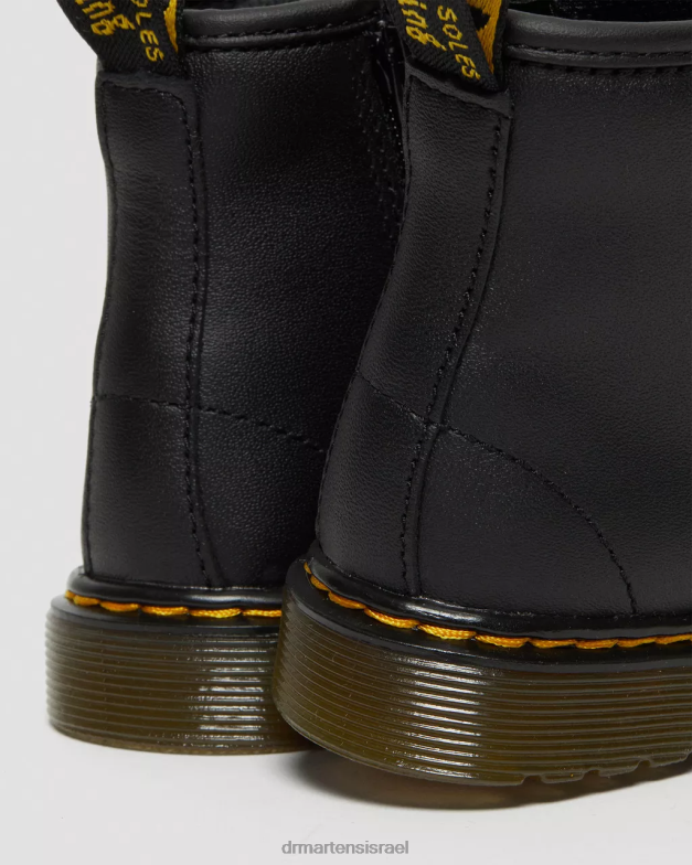 מגפי שרוכים מעור פעוט 1460 softy t Dr. Martens שחור softy t הַנעָלָה N8BB8401