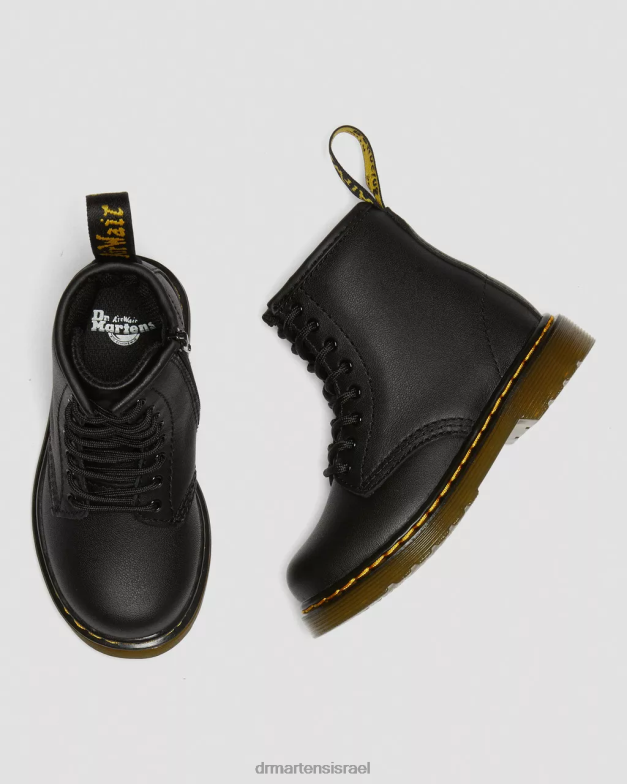 מגפי שרוכים מעור פעוט 1460 softy t Dr. Martens שחור softy t הַנעָלָה N8BB8401