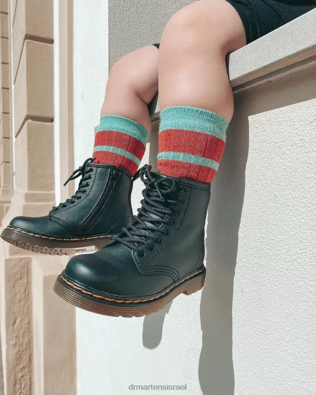 מגפי שרוכים מעור פעוט 1460 softy t Dr. Martens שחור softy t הַנעָלָה N8BB8401