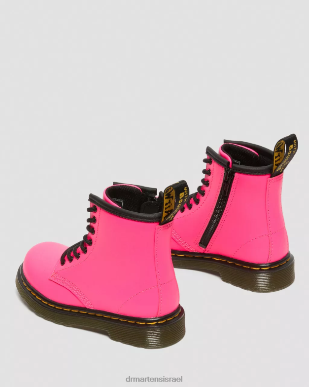 מגפי שרוכים מעור פעוט 1460 softy t Dr. Martens ורוד softy t הַנעָלָה N8BB8423