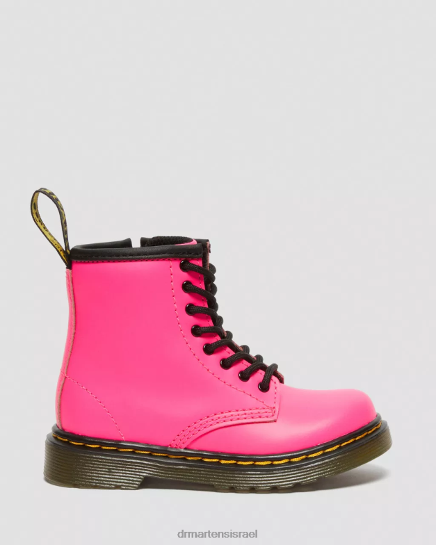 מגפי שרוכים מעור פעוט 1460 softy t Dr. Martens ורוד softy t הַנעָלָה N8BB8423
