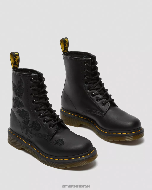 מגפיים פרחוני מונו 1460 vonda Dr. Martens שחור softy t הַנעָלָה N8BB872