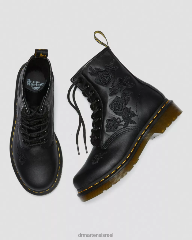 מגפיים פרחוני מונו 1460 vonda Dr. Martens שחור softy t הַנעָלָה N8BB872