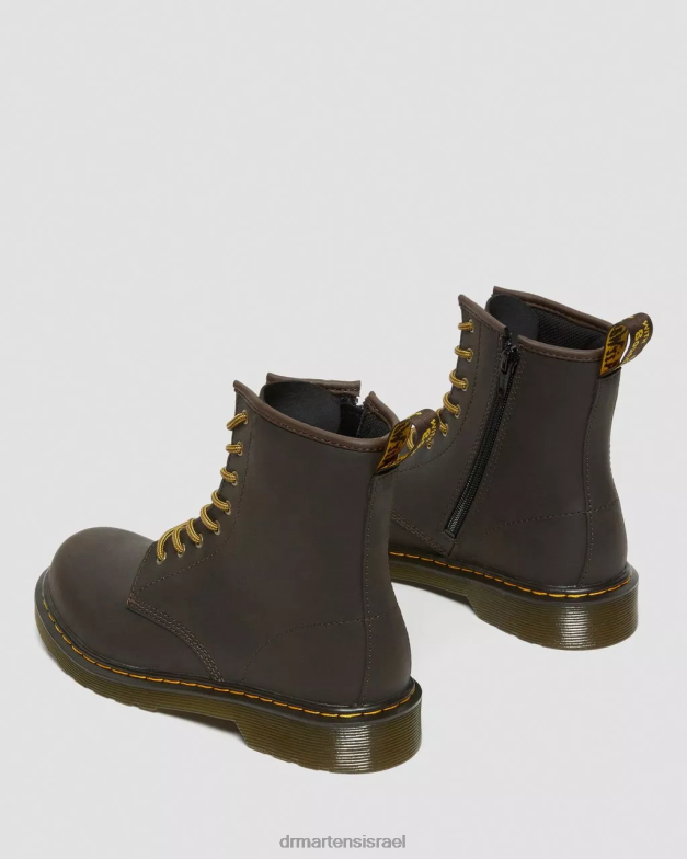 מגפי שרוכים מעור נוער 1460 wildhorse Dr. Martens סוס בר בגוון חום כהה הַנעָלָה N8BB8462