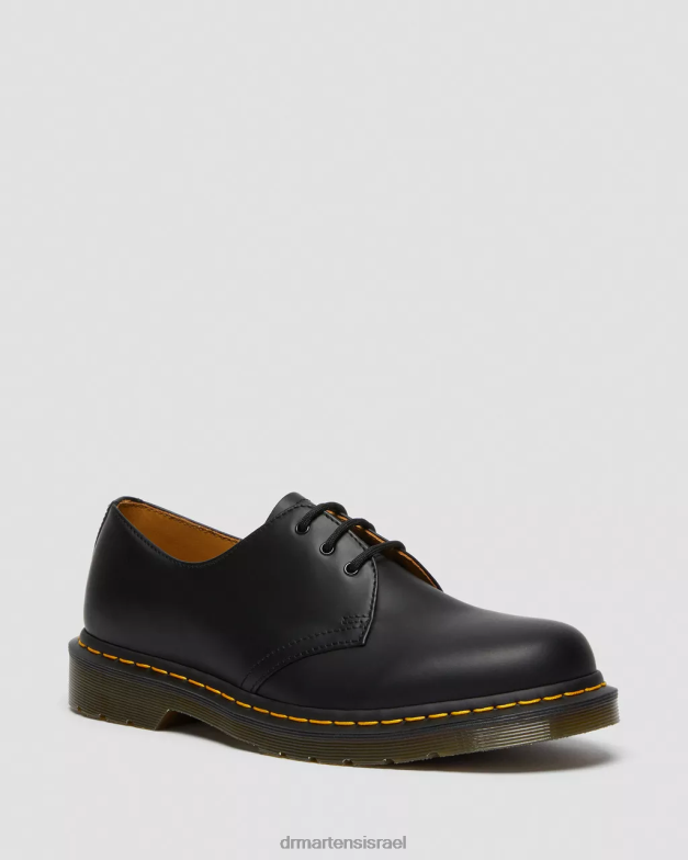 נעלי אוקספורד מעור חלק 1461 Dr. Martens שחור חלק הַנעָלָה N8BB8279