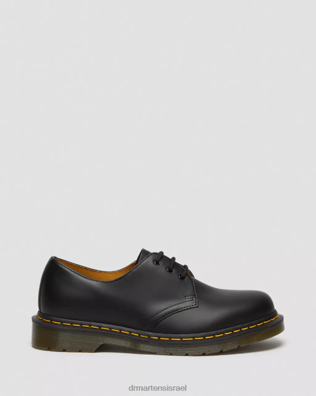 נעלי אוקספורד מעור חלק 1461 Dr. Martens שחור חלק הַנעָלָה N8BB8279