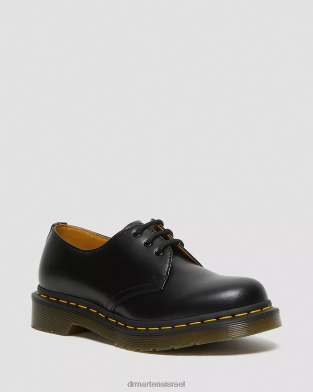 נעלי אוקספורד מעור חלק 1461 Dr. Martens שחור חלק הַנעָלָה N8BB8281