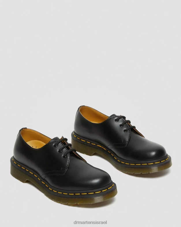 נעלי אוקספורד מעור חלק 1461 Dr. Martens שחור חלק הַנעָלָה N8BB8281