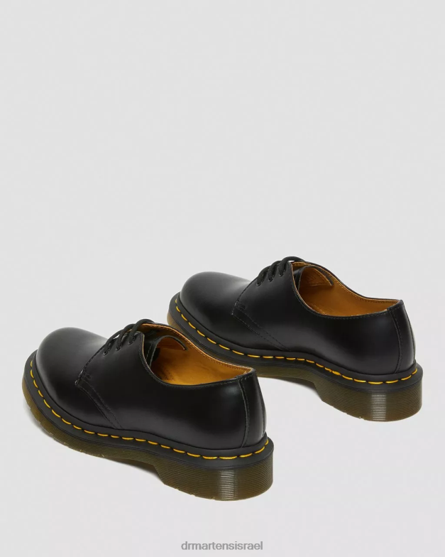 נעלי אוקספורד מעור חלק 1461 Dr. Martens שחור חלק הַנעָלָה N8BB8281