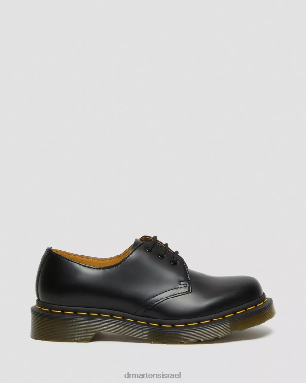 נעלי אוקספורד מעור חלק 1461 Dr. Martens שחור חלק הַנעָלָה N8BB8281