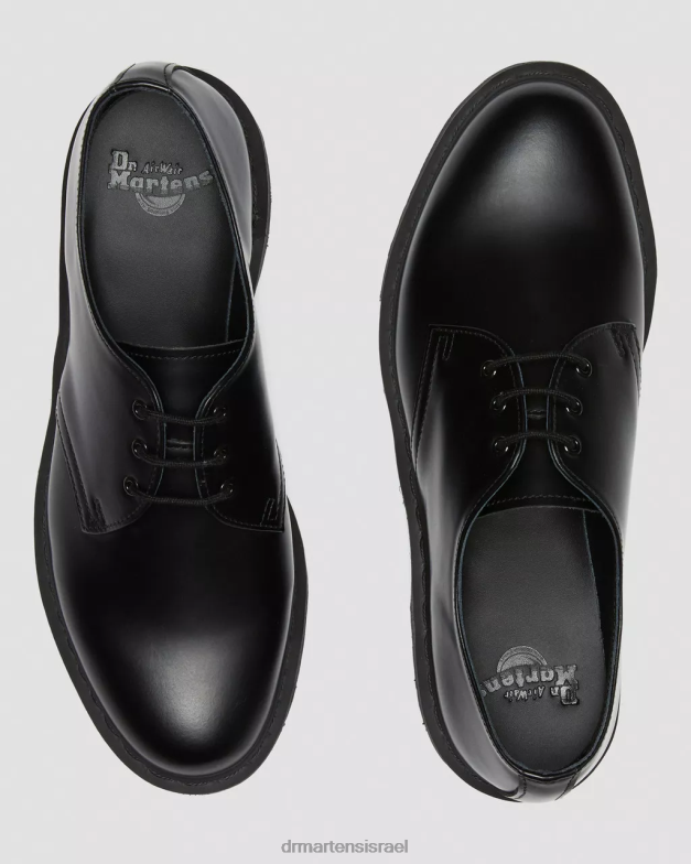 נעלי אוקספורד מעור חלק מונו 1461 Dr. Martens שחור חלק הַנעָלָה N8BB8282