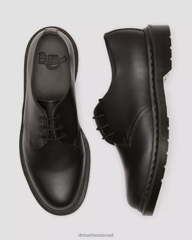 נעלי אוקספורד מעור חלק מונו 1461 Dr. Martens שחור חלק הַנעָלָה N8BB8282