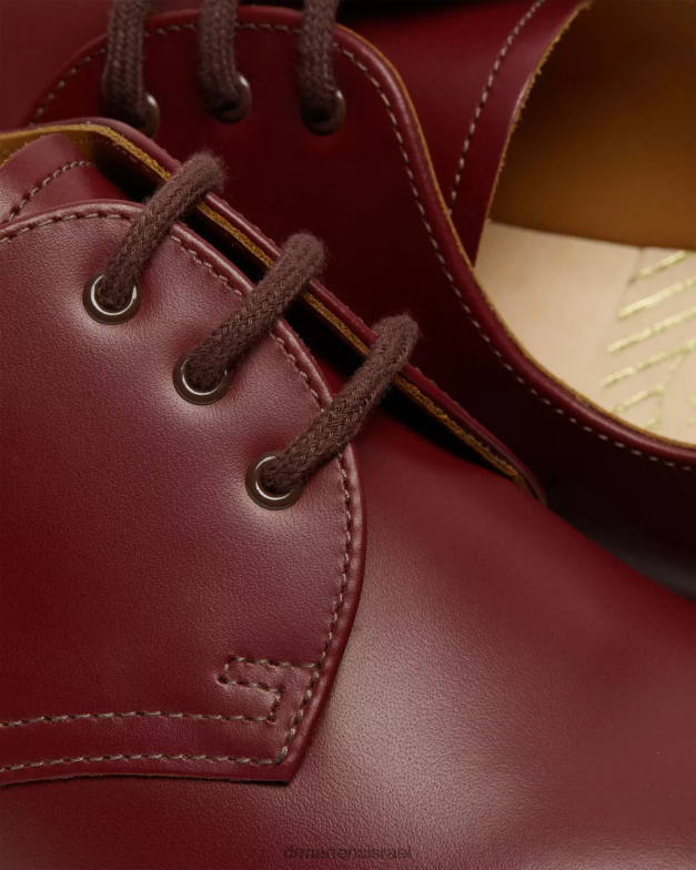 1461 וינטג' תוצרת אנגליה נעלי אוקספורד Dr. Martens קווילון אדום הַנעָלָה N8BB8283