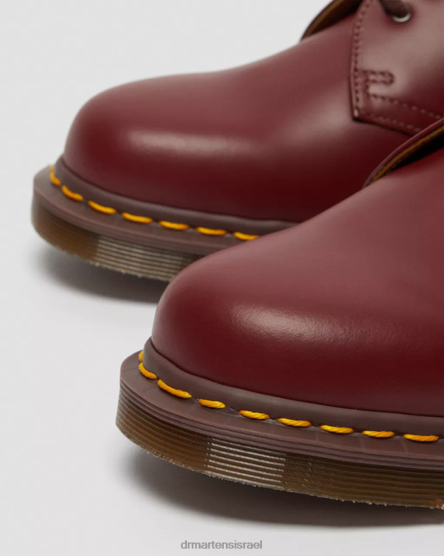 1461 וינטג' תוצרת אנגליה נעלי אוקספורד Dr. Martens קווילון אדום הַנעָלָה N8BB8283