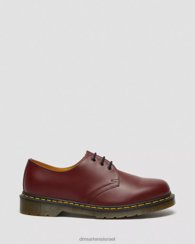 נעלי אוקספורד מעור חלק 1461 Dr. Martens אדום דובדבן חלק הַנעָלָה N8BB8285